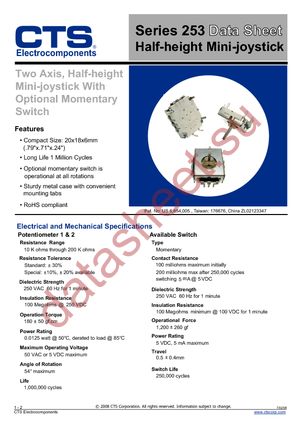 253A103B45NB datasheet  